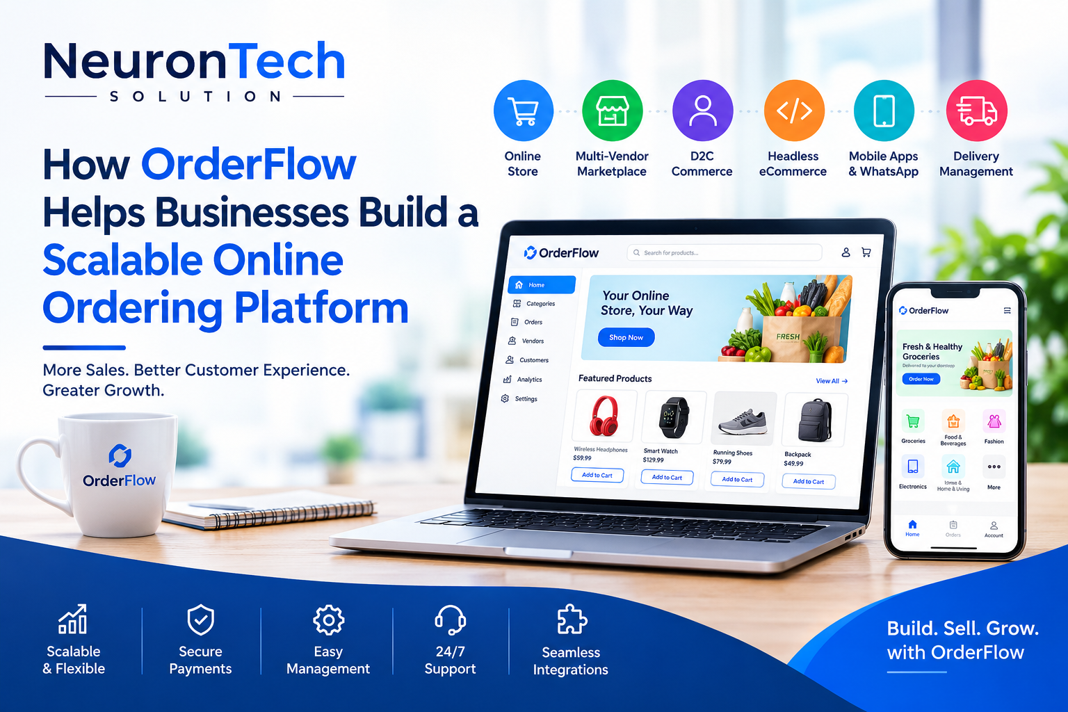 How OrderFlow Helps Businesses Build a Scalable Online Ordering Platform